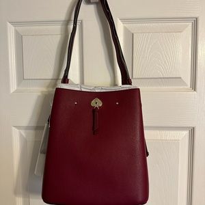 Kate Spade Burgundy bucket style bag NWT
